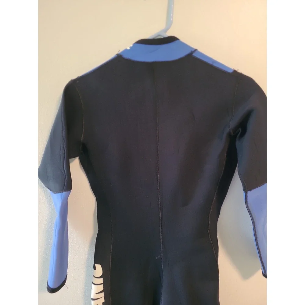 Oceanic USA Men's Sleeved Wetsuit Large Nylon Poly Neoprene Blue Black 3mm
